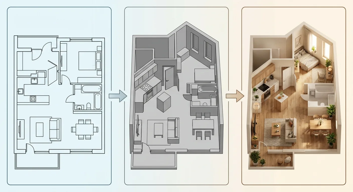 How to Make a 3D Interior Design Rendering in 2026: Online Tools and Workflow Explained