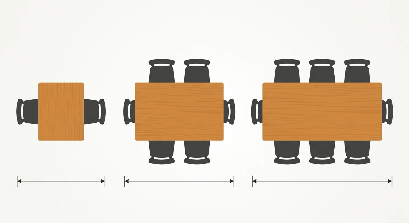 2026 Dining Table Size Guide: Length, Width, Height, and Walkway Clearance for 2/4/6-Person Tables